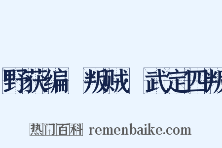 野获编·叛贼·武定四叛是什么意思的图片